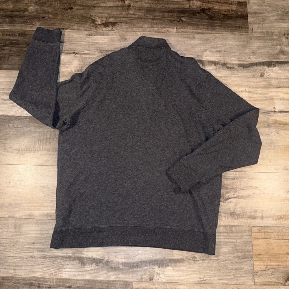 Polo Ralph Lauren‎ Quarter Zip Pullover Gray Pony Logo XL Men Cotton